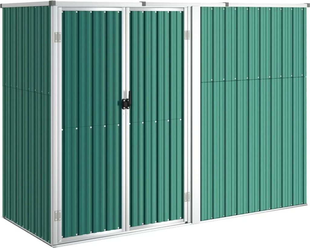 vidaXL Zahradní přístřešek zelený 225x89x161 cm Pozinkovaná Obrázek produktu 