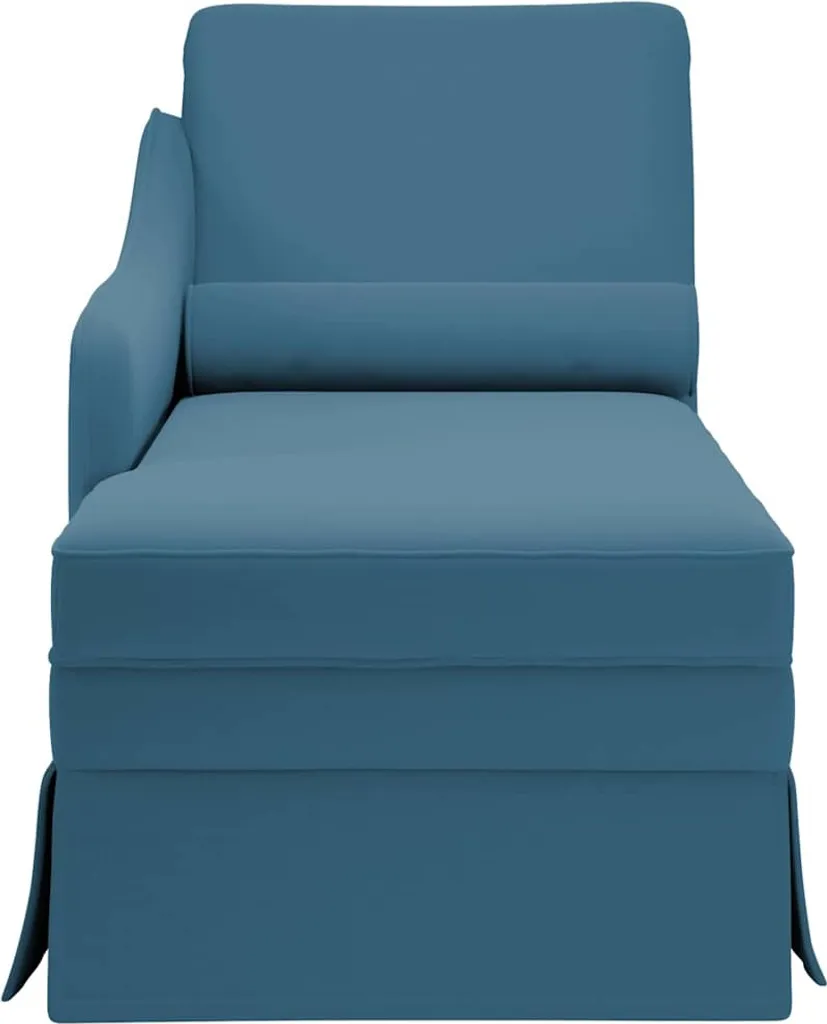 Chaise Longue vidaXL Blu Velluto - Il tuo Nuovo Rifugio di Stile - 3