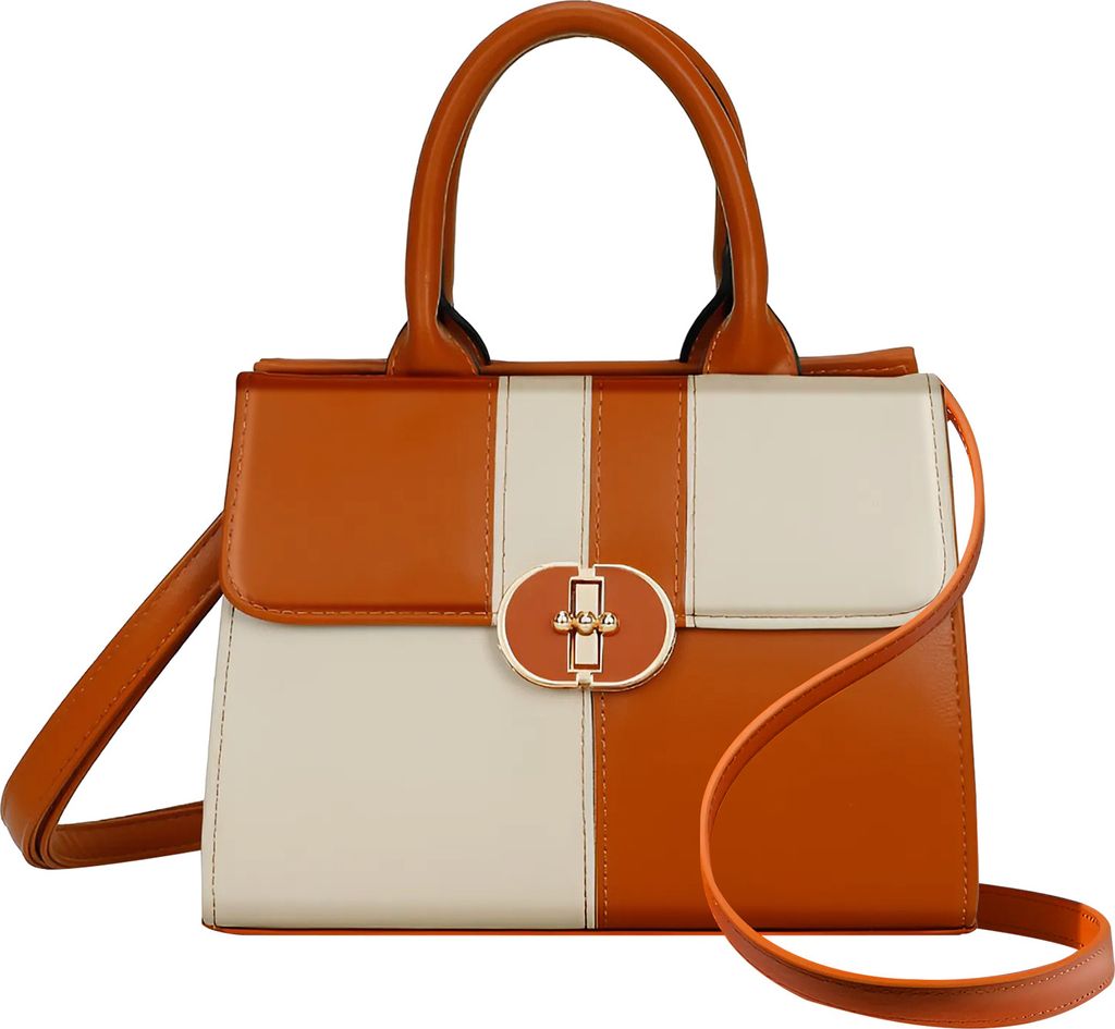 Gallantry, Damen-Umhängetasche elegant, zeitlos und passend zu jedem Outfit, Braun