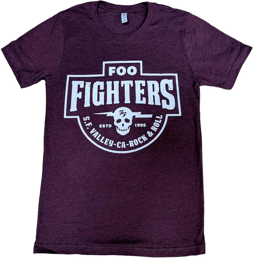 Foo Fighters - "SF Valley" T-Shirt für Herren/Damen Uni RO4427 (S) (Weinrot)