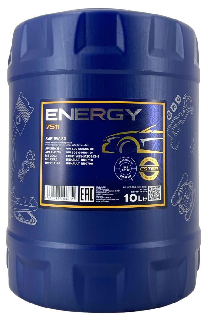 Mannol Energy 5W-30 10 Liter Kanister Reifen Produktbild 
