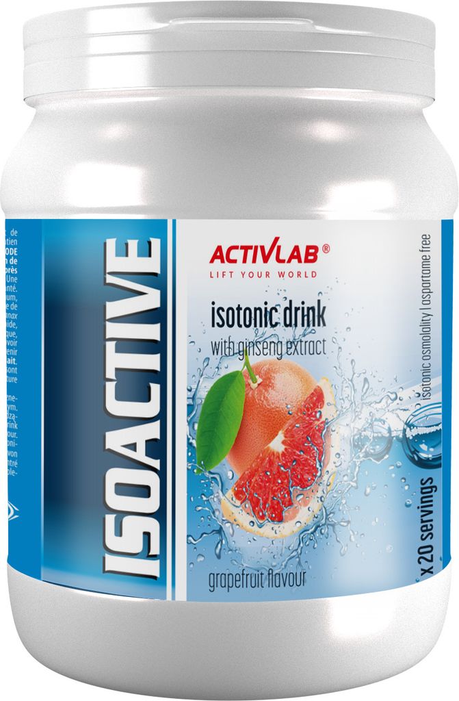 Activlab ISOACTIVE Isotonic Drink 630g, optimale Zusammensetzung aus Elektrolyten, Mineralstoffen, Kohlenhydraten und B-Vitaminen - Grapefruit