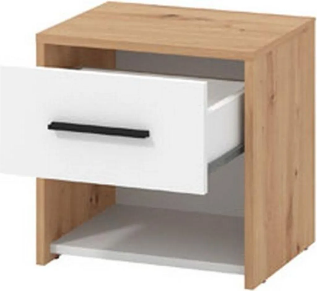 Table de Nuit Chêne Brun à Nœuds 42cm : Design Industriel et Praticité - 9