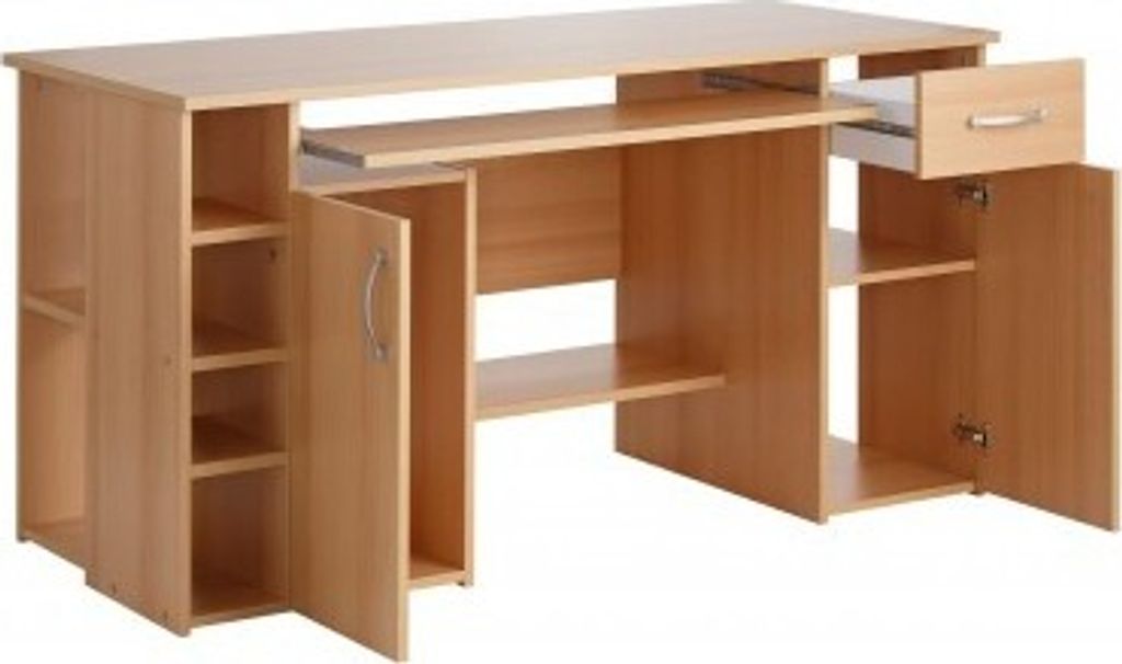 Computertisch / Schreibtisch / PC-Tisch buche Produktbild 3