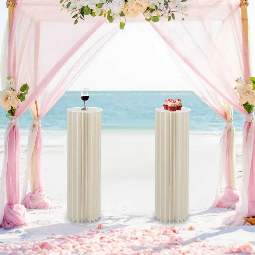 Support de fleur pour mariage et décoration de buffet de fête blanc - 3