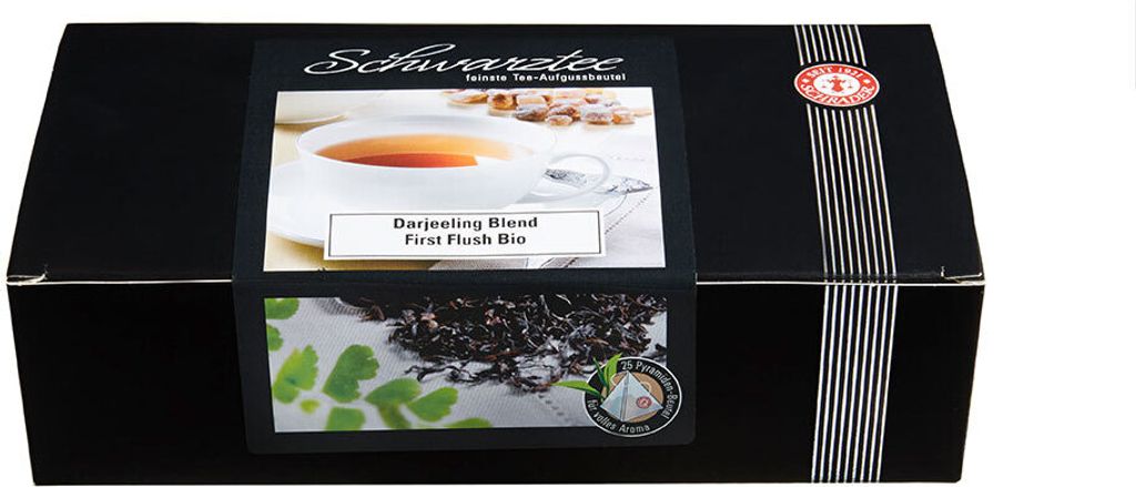 Schrader Schwarzer Tee Darjeeling First Flush Blend Bio, Teebeutel