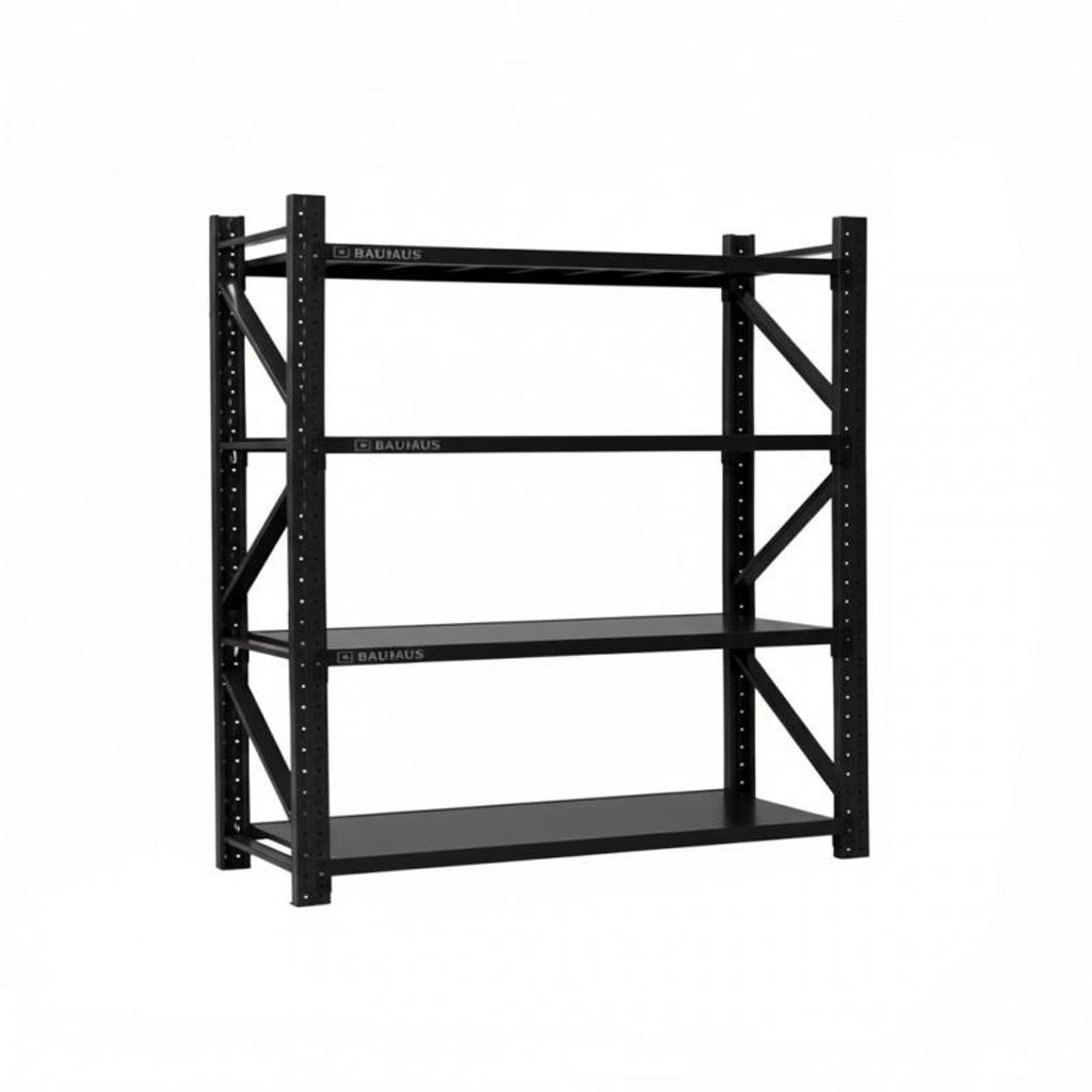 Regał Przemysłowy Magazynowy Czarny 200x200x60 cm 1200 kg 4 Zdjęcie produktu 