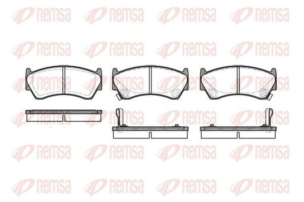 REMSA Bremsbeläge Satz Vorne Bremsklötze für NISSAN ALMERA I Hatchback (N15) 0592.02