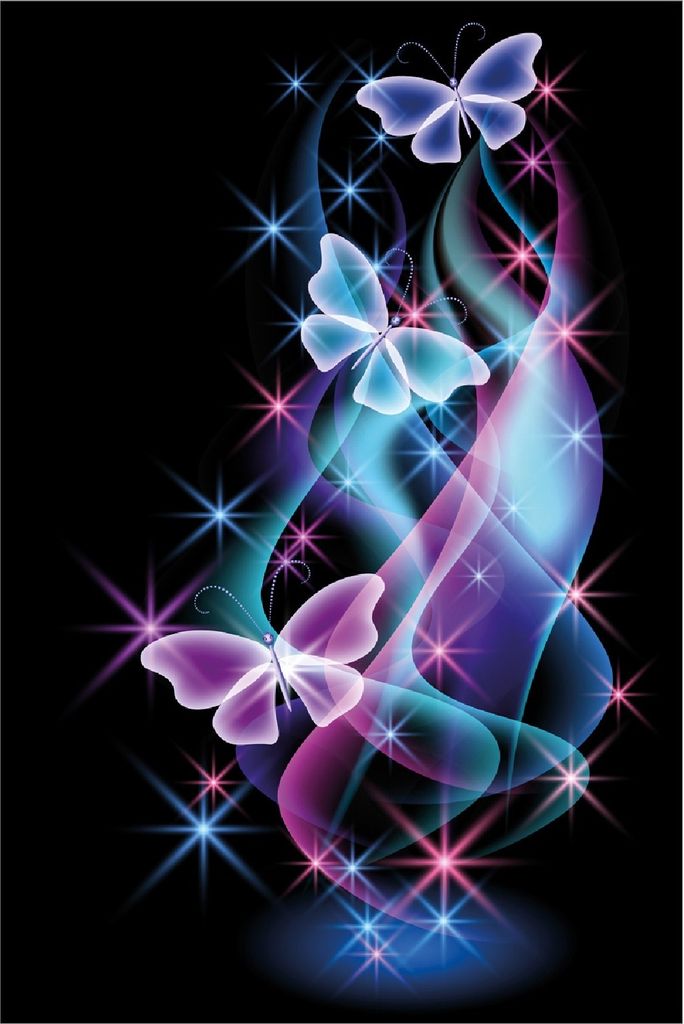 Wallario Poster - Schmetterlinge in bunten, strahlenden Farben, Kunstdruck Größe: 61 x 91,50 cm