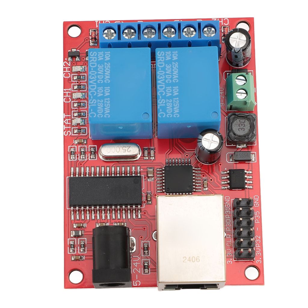 LAN-Ethernet-2-Wege-Relais-Karte,LAN-Ethernet-2-Wege-Verzöge Produktbild 