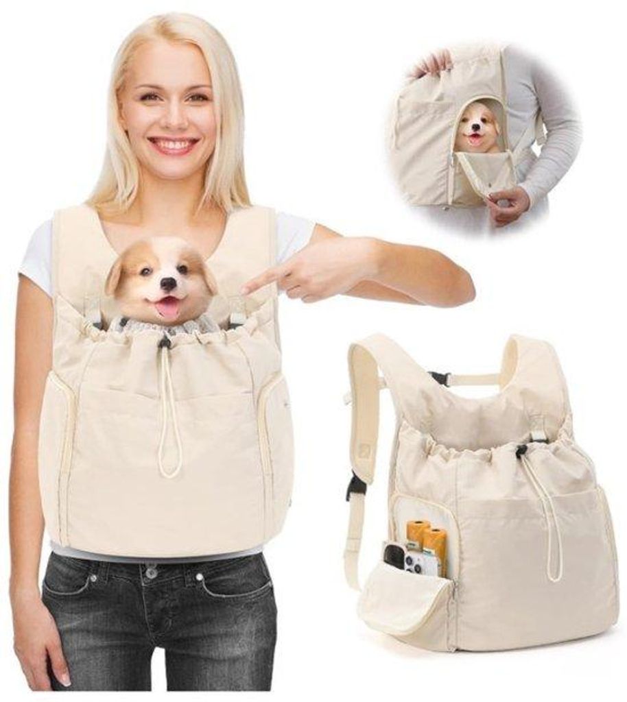 Hauszeltasche für Haustiere mit großem Inhalt von 30-40 Liter. Geeignet für Haustiere, mit verstellbaren Schultergurten. Geeignet für kleine un...