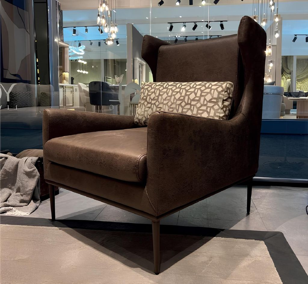 Wohnzimmer Sessel Sitz Modernes Design Braun Stil Modern Luxus Neu