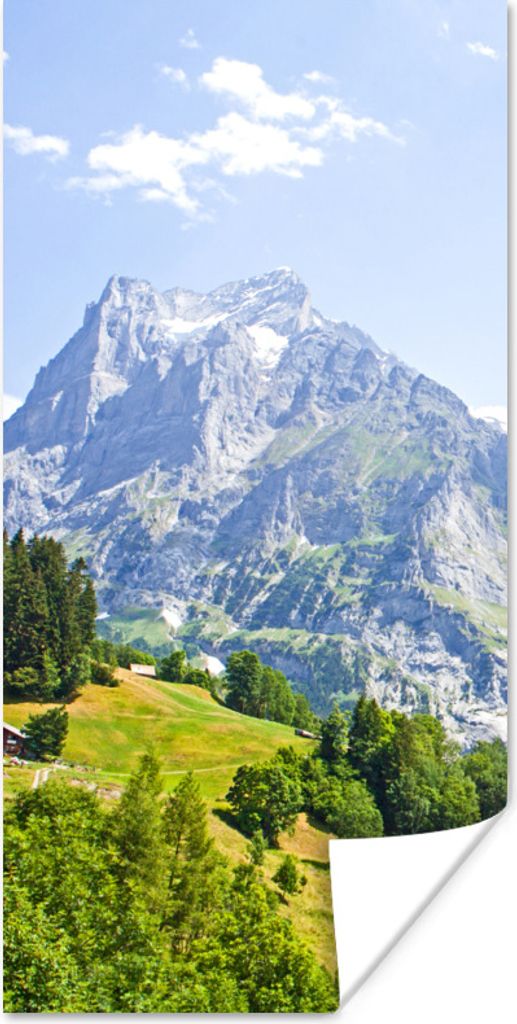 MuchoWow Poster Panorama der Junfrau bei Eiger in der Schweiz 75x150 cm - Dekoration für die Wände