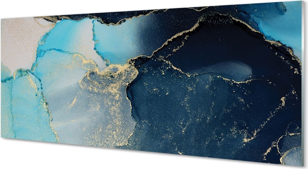 Glasbilder 125x50 Wandkunst Marmorstein Abstraktion