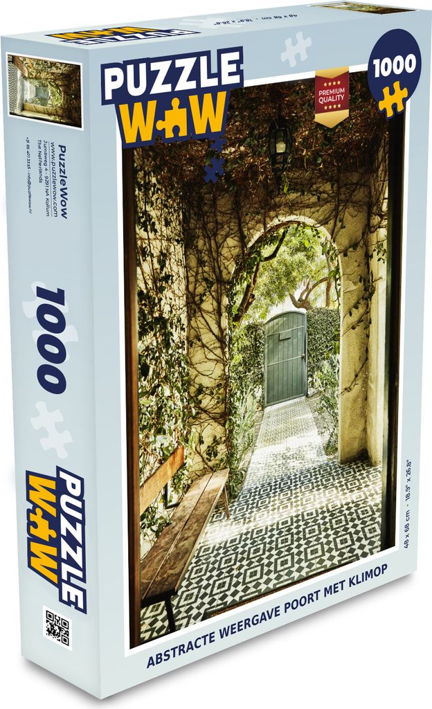 MuchoWow Puzzle 1000 Teile Abstrakte Ansicht Tor mit Efeu - Spielzeug - Alt und Jung - Spiele - Puzzeln