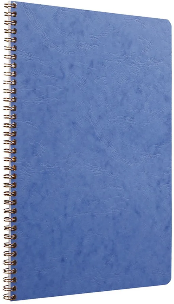 Cahier A4 spirale avec papier 90g anti-transpercement quadrillé bleu 5x5
