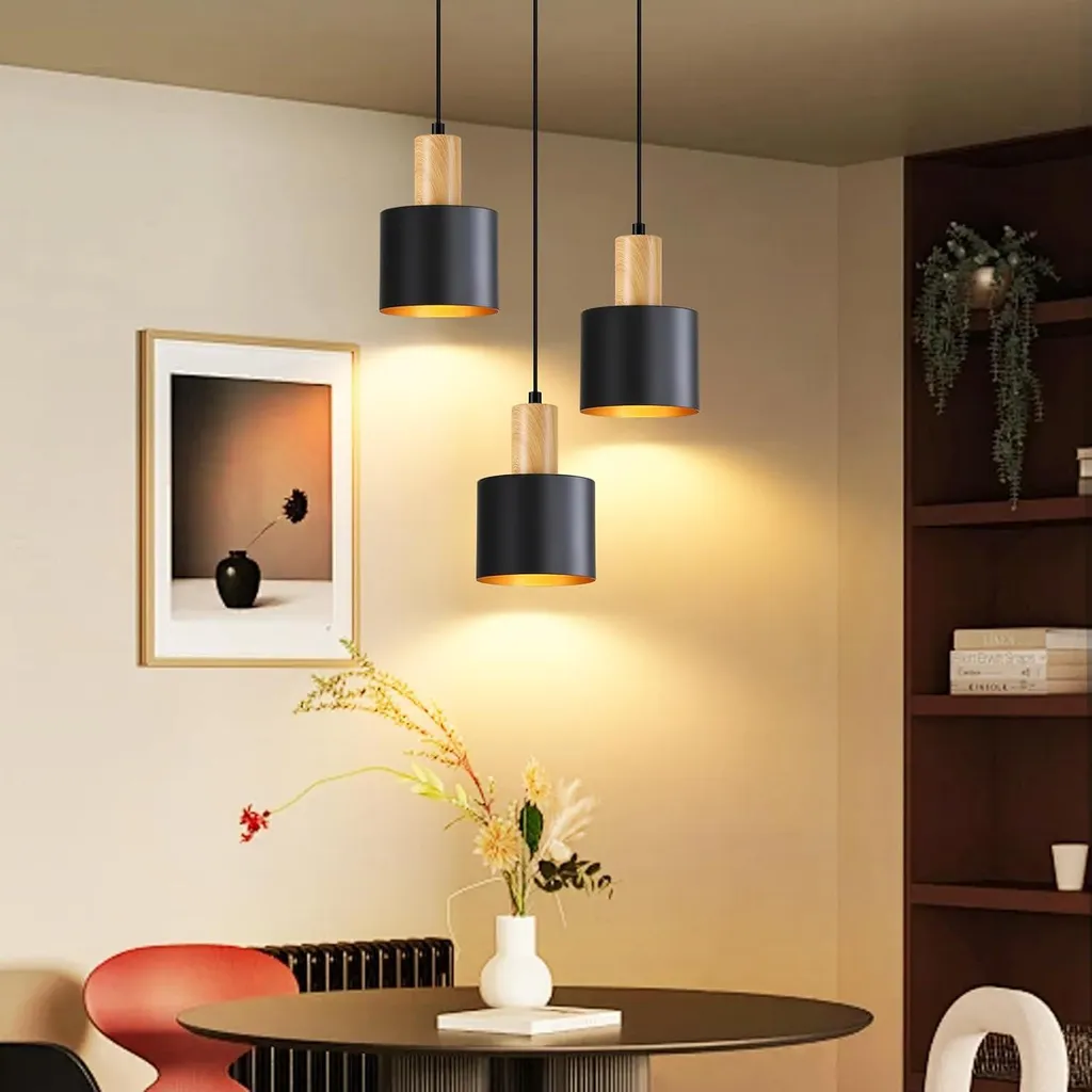 Lustre Cuisine E27 pour Éclairage Sans Éblouissement Hauteur Modulable