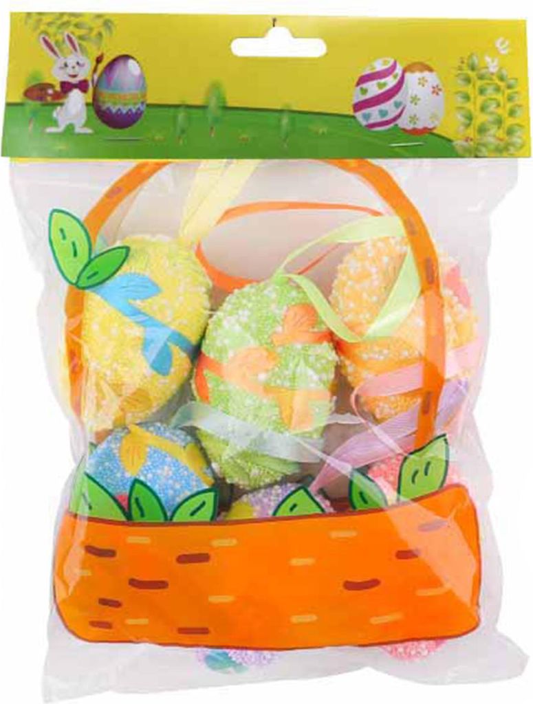6 Stück Ostereier-Ornamente, Ostern, bunte hängende Schaumeier, Dekoration für Frühling, DIY, Handwerk, Home Party Decor