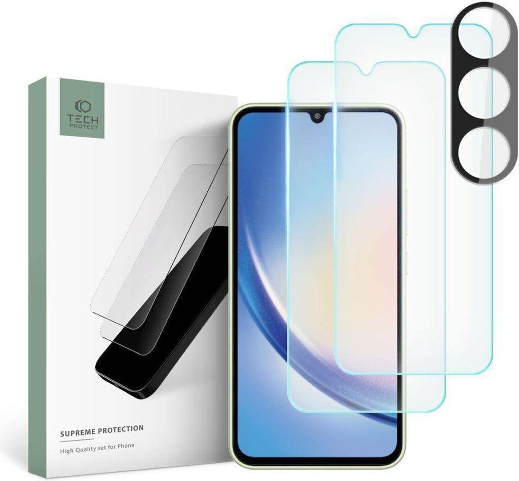 4in1 Displayschutz Set Schutzglas Kameraschutz kompatibel mit Samsung Galaxy A34 5G