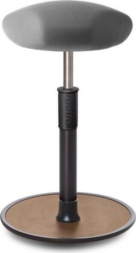 Sitz- Stehhocker Free Tall Triangel Gestrick Grau schwarz /Natur.