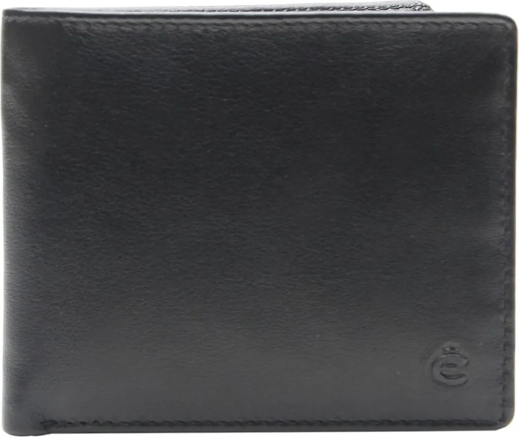 Esquire Cuir Étui Carte de Crédit Compact Noir - Porte-Cartes de Luxe