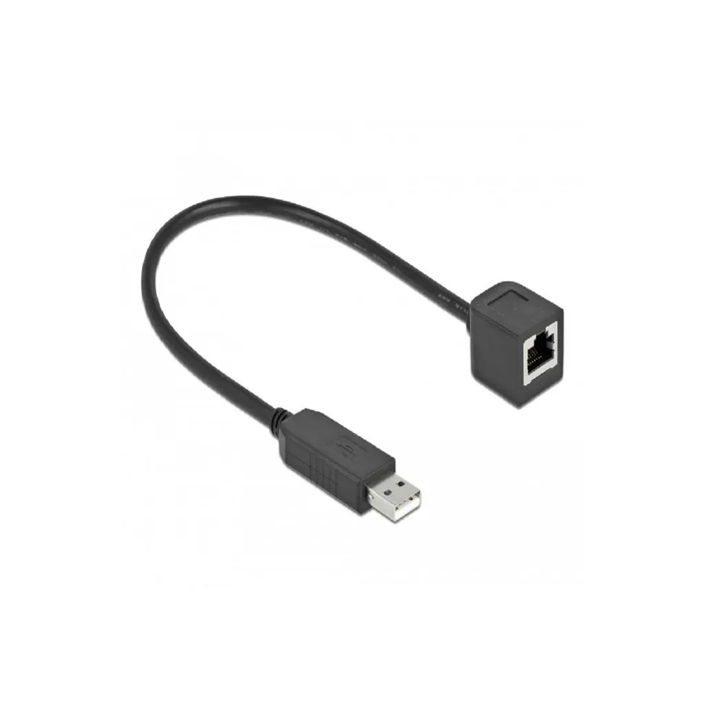 Delock 61425 Adattatore USB 2.0 a Serial RS-232 DB9 FTDI 25cm Nero