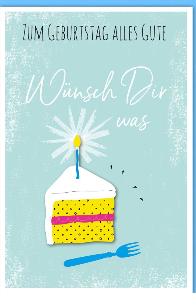 Geburtstag - Glückwunschkarte im Format 11,5 x 17 cm mit Umschlag