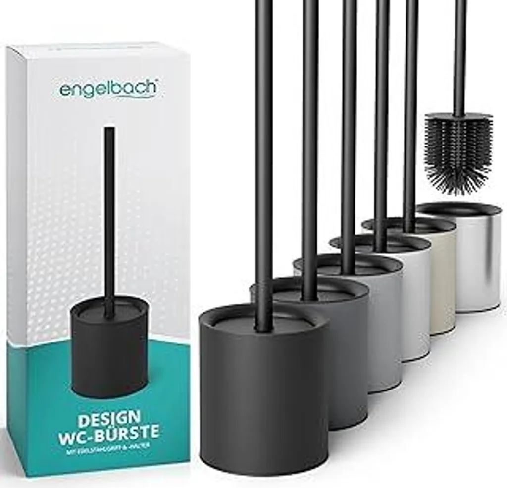 Engelbach Scopino WC High-Tech Silicone Nero | Acciaio Inossidabile