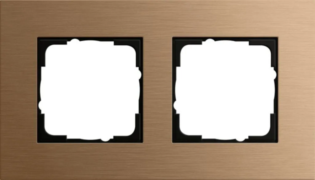 Remplacer plaque interrupteur par Gira 021238 Bronze double poste