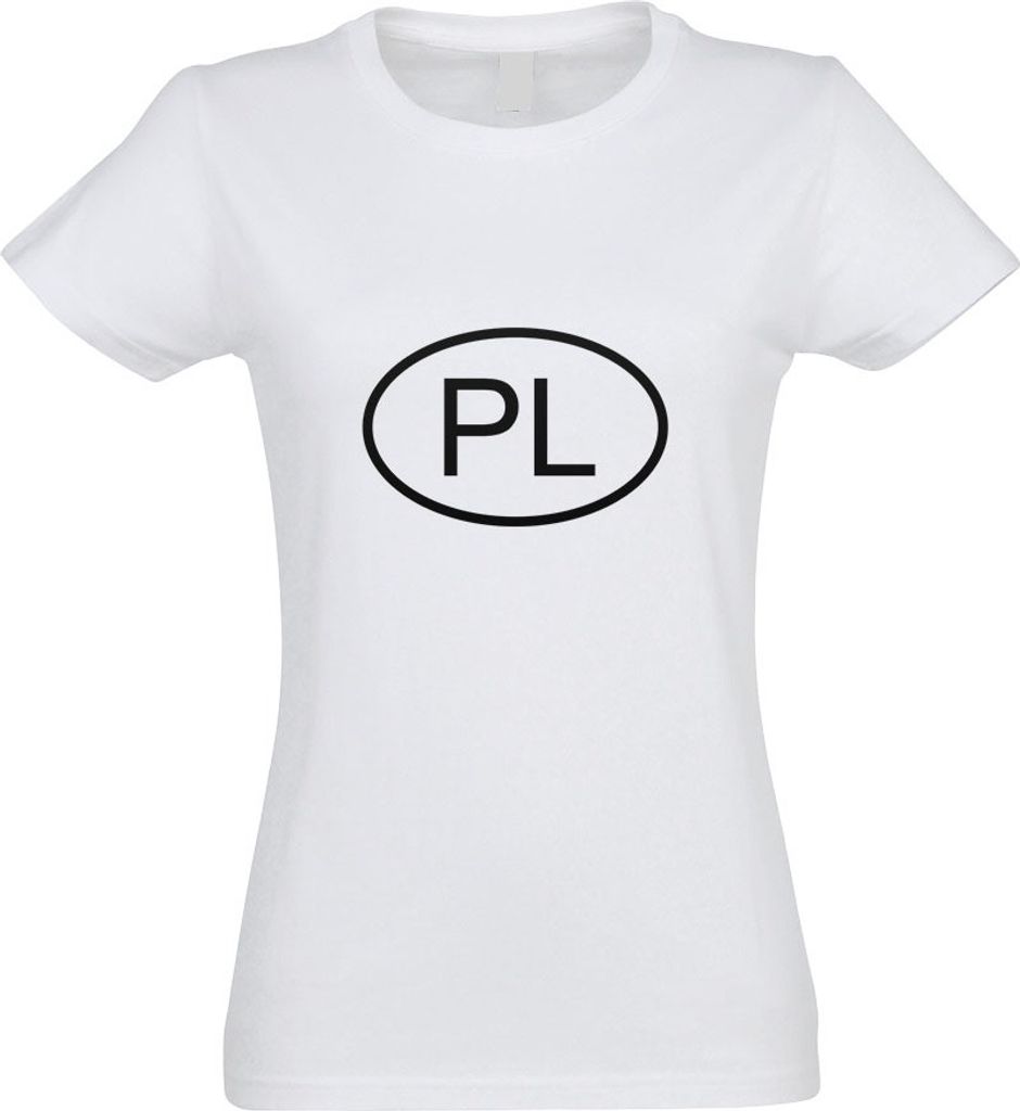 Kiwistar - T-Shirt tailliert - Damen - Weiss - Polen PL - mit Motiv Bedruckt - Funshirt Design - Sport - Freizeit - Damen - XXL