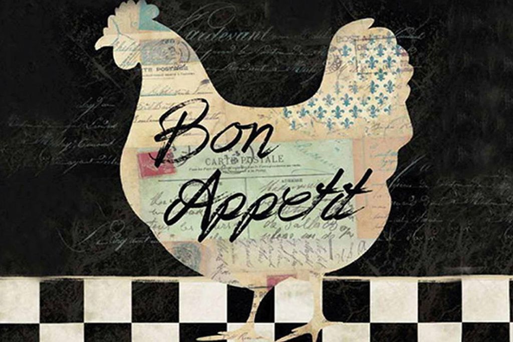 vianmo Holzschild 12x18 cm Huhn Hühner Bon Appetit Eier