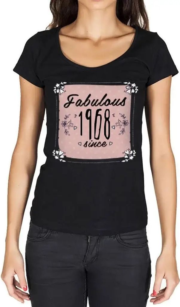 Damen Grafik T-Shirt Fabelhafte Frau seit 1968 – Fabulous Woman Since 1968 – Geschenk 56. Geburtstag Jahrestag 56 Jahre Jubiläum 56 Jährige Frau