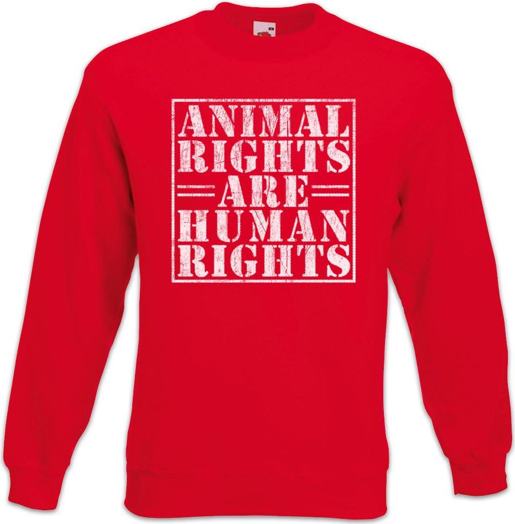 Urban Backwoods Animal Rights Are Human Rights, Sweatshirt, Farbe: Rot, Größe: M