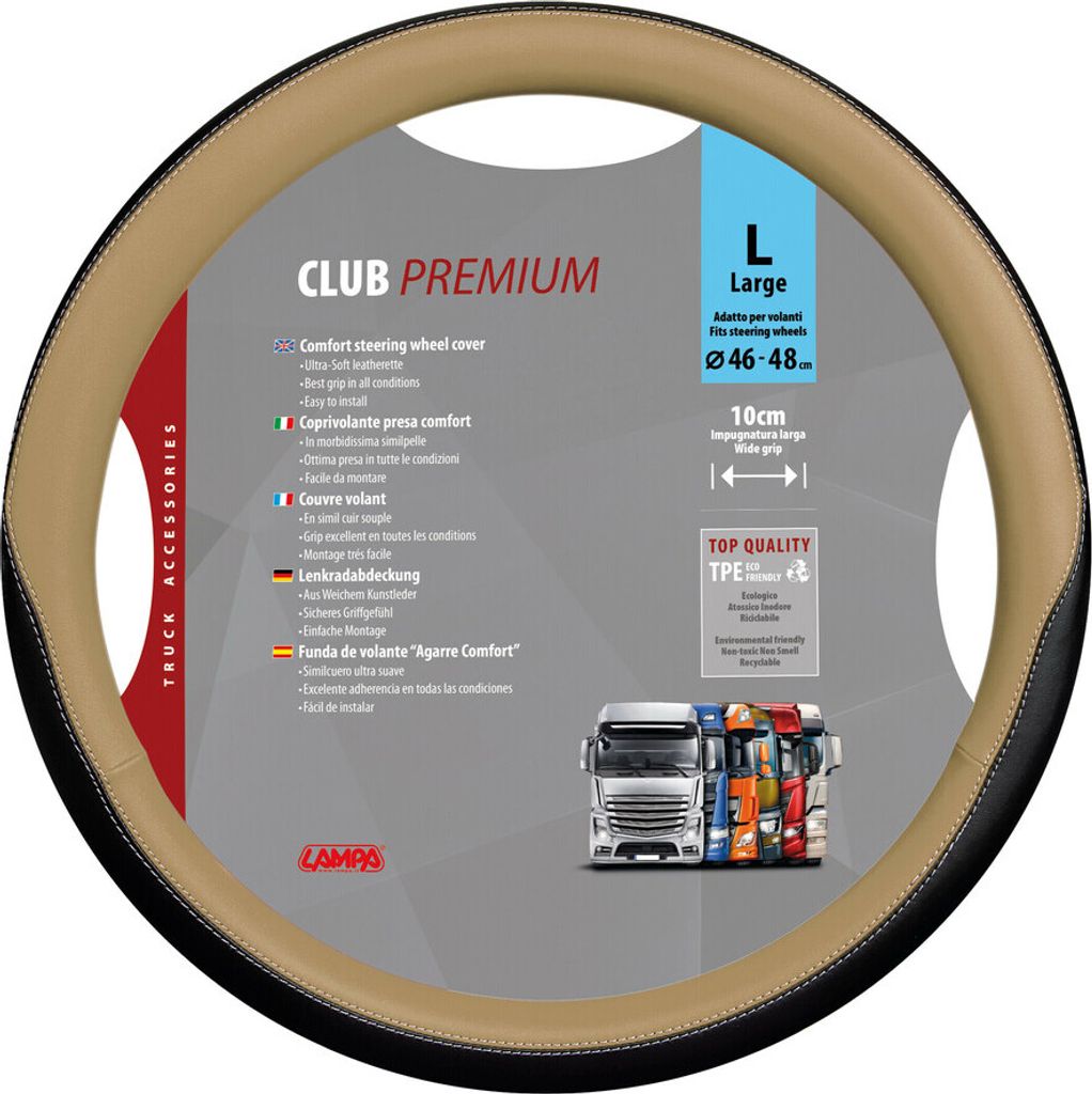 Lampa Lenkradabdeckung, Lenkradbezug Club, Ø 46/48 cm (Beige)