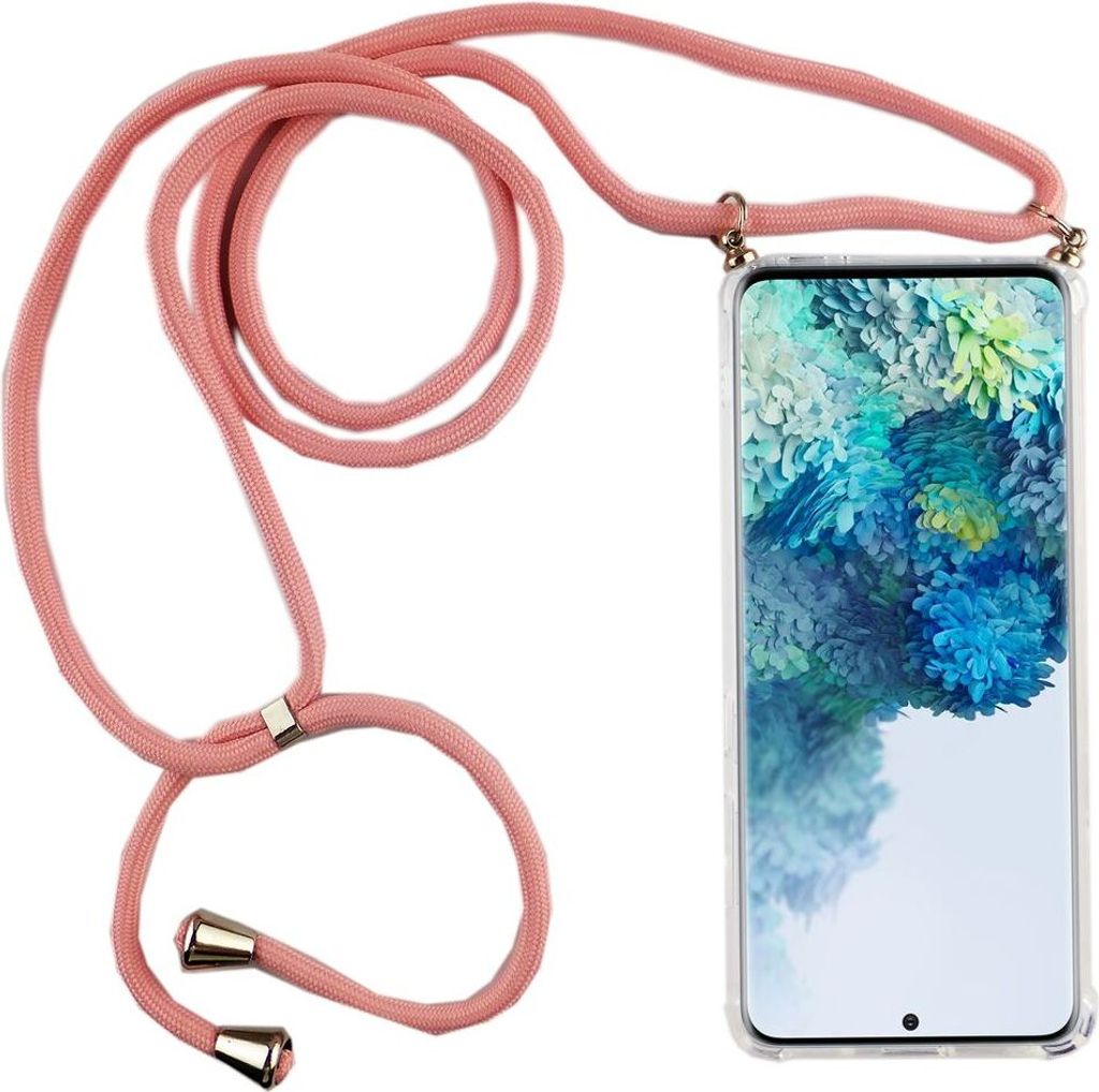 Handykette für Samsung Galaxy S20 Ultra - Smartphone Necklace Hülle mit Band - Schnur mit Case zum umhängen in Rosa