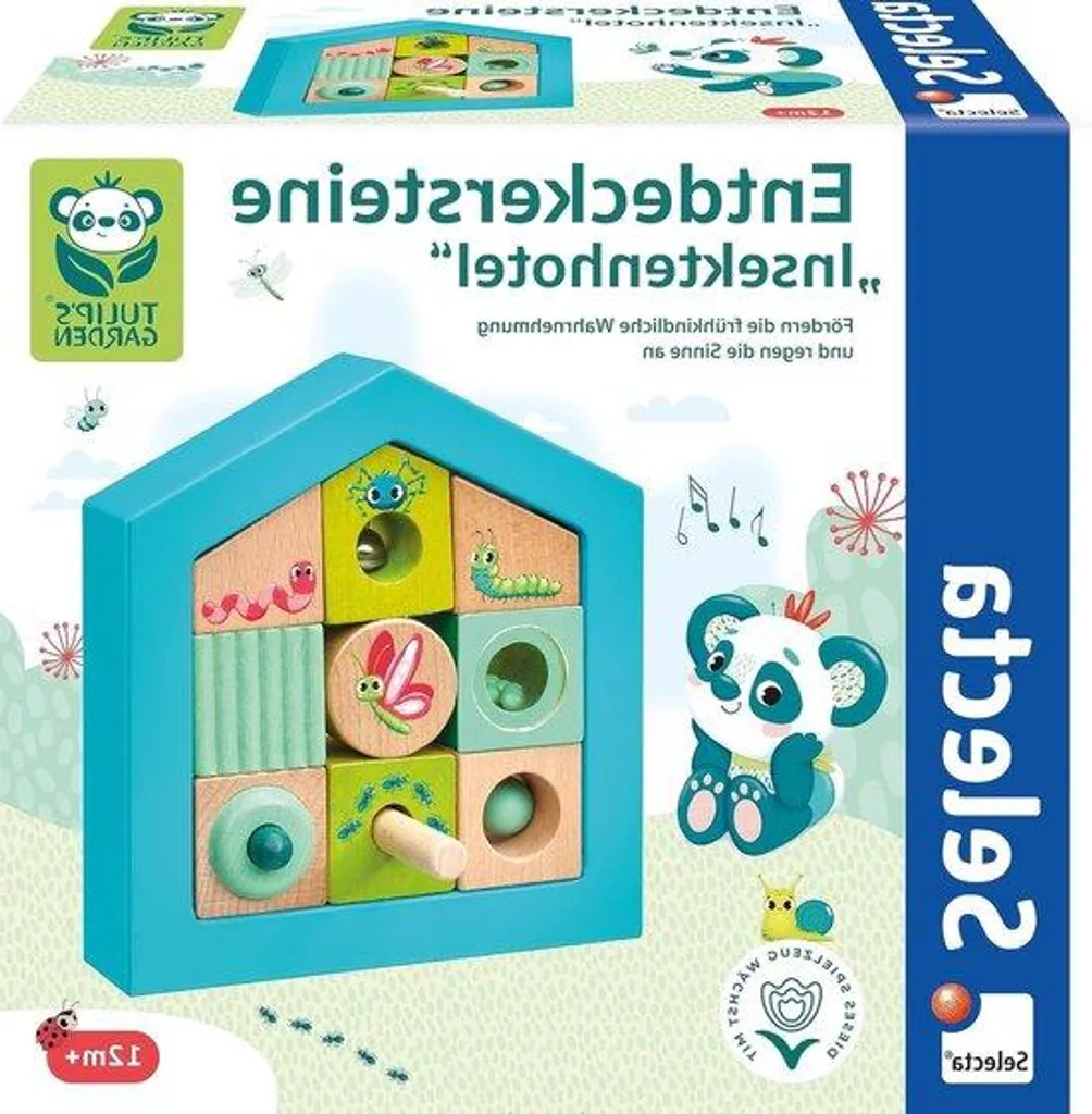 Hôtel à insectes enfant en bois avec 11 accessoires d'observation