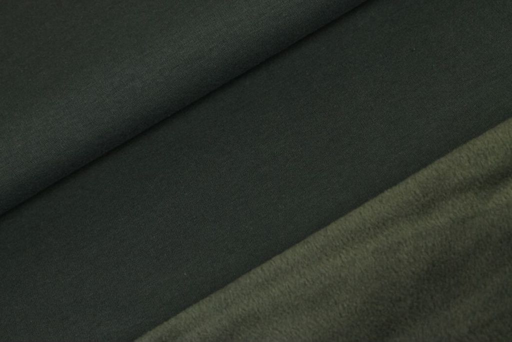 Alpenfleece SUSAN Anthrazit Uni, 360 g/m², ca. 0,5 m lang, ca. 1,55 m breit, Stoffe Meterware, Polyester, Baumwolle, Elasthan
