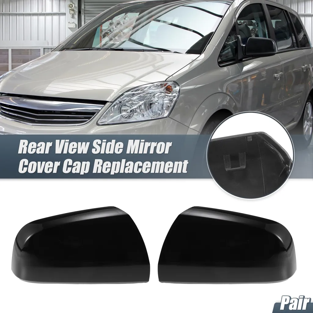 Couvercles Rétroviseurs Protection Noir Brillant Vauxhall Zafira B Mk2