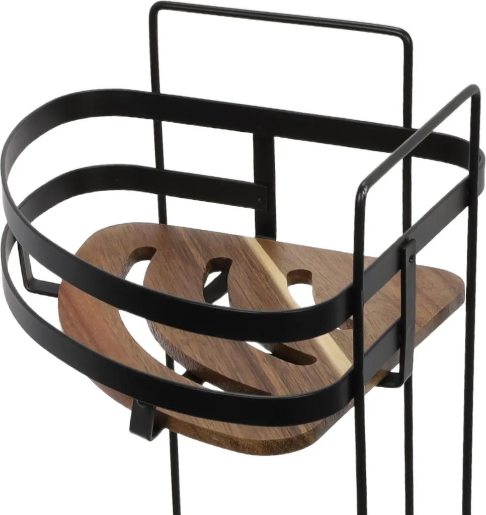 Meuble de rangement douche Blackacia 3 niveaux acacia résistant eau - 9
