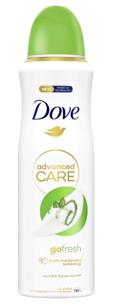 Dove Erfrischendes Antitranspirant Spray mit Gurke & Grüntee, 200 ml