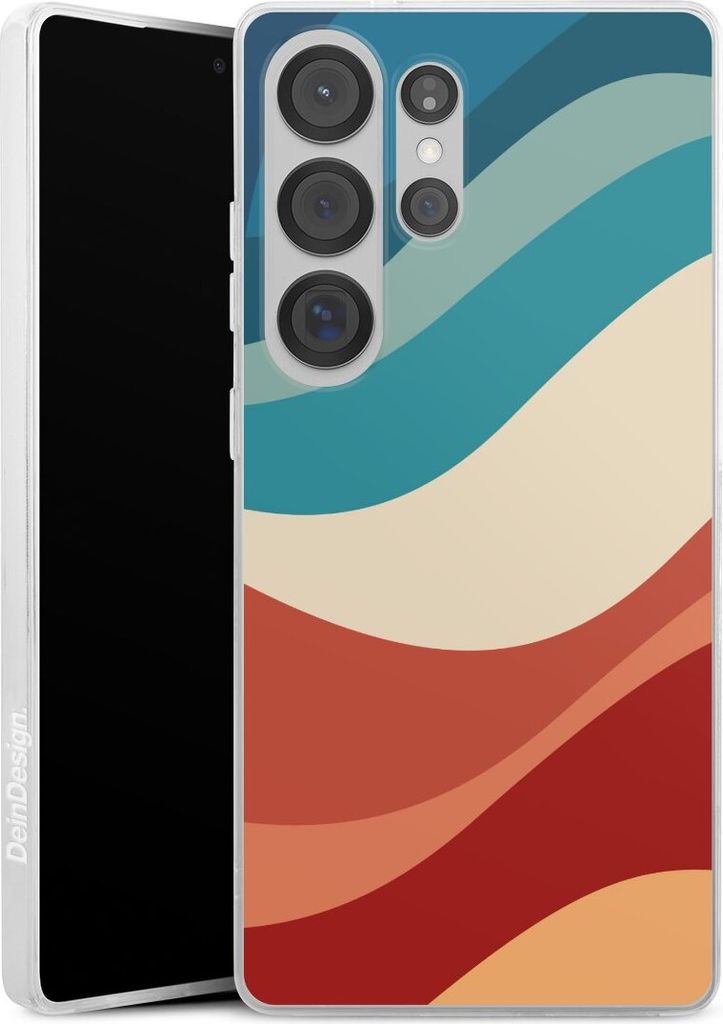 DeinDesign Slim Hülle für Samsung Galaxy S25 Ultra Silikon Case Ultra Dünn Handyhülle Farbe Farbverlauf Welle