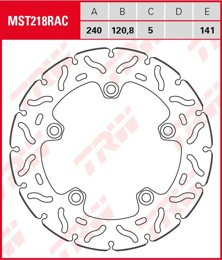 Disque de Frein Moto MST218RAC TRW Idéal pour Pilotage Sportif et Circuit