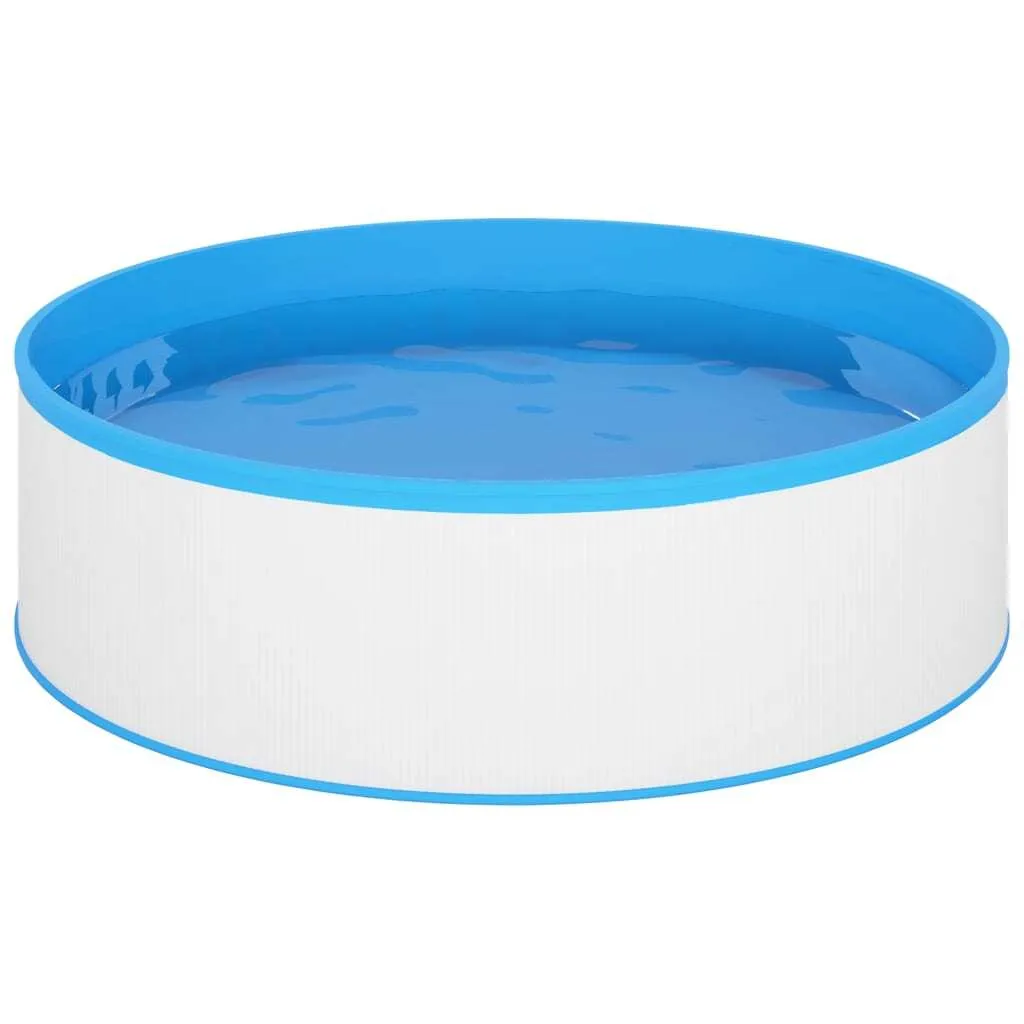 Pataugeoire Anti-UV 350x90 cm Blanc - Piscine Stable Facile à Monter