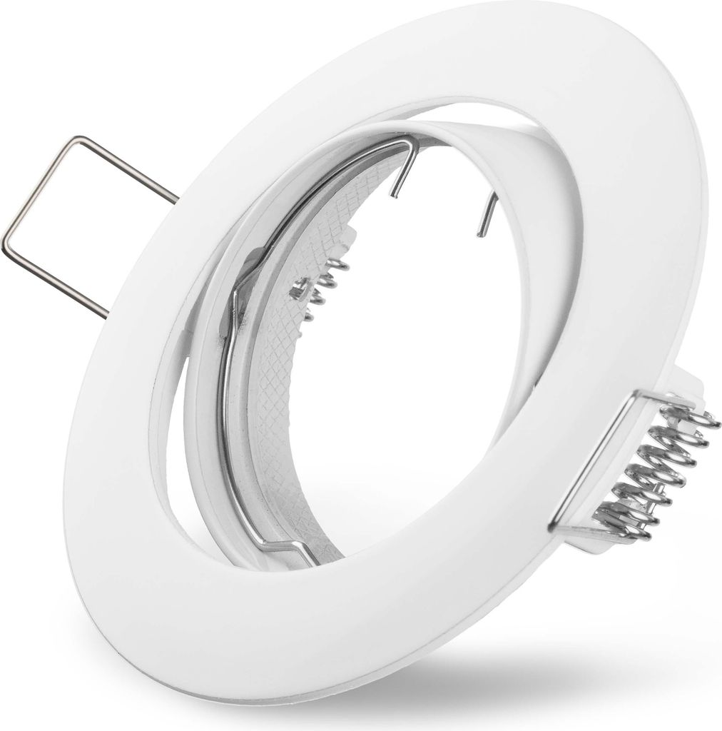 Einbaustrahler Weiß schwenkbar 68mm für GU10 und GU5,3 Produktbild 