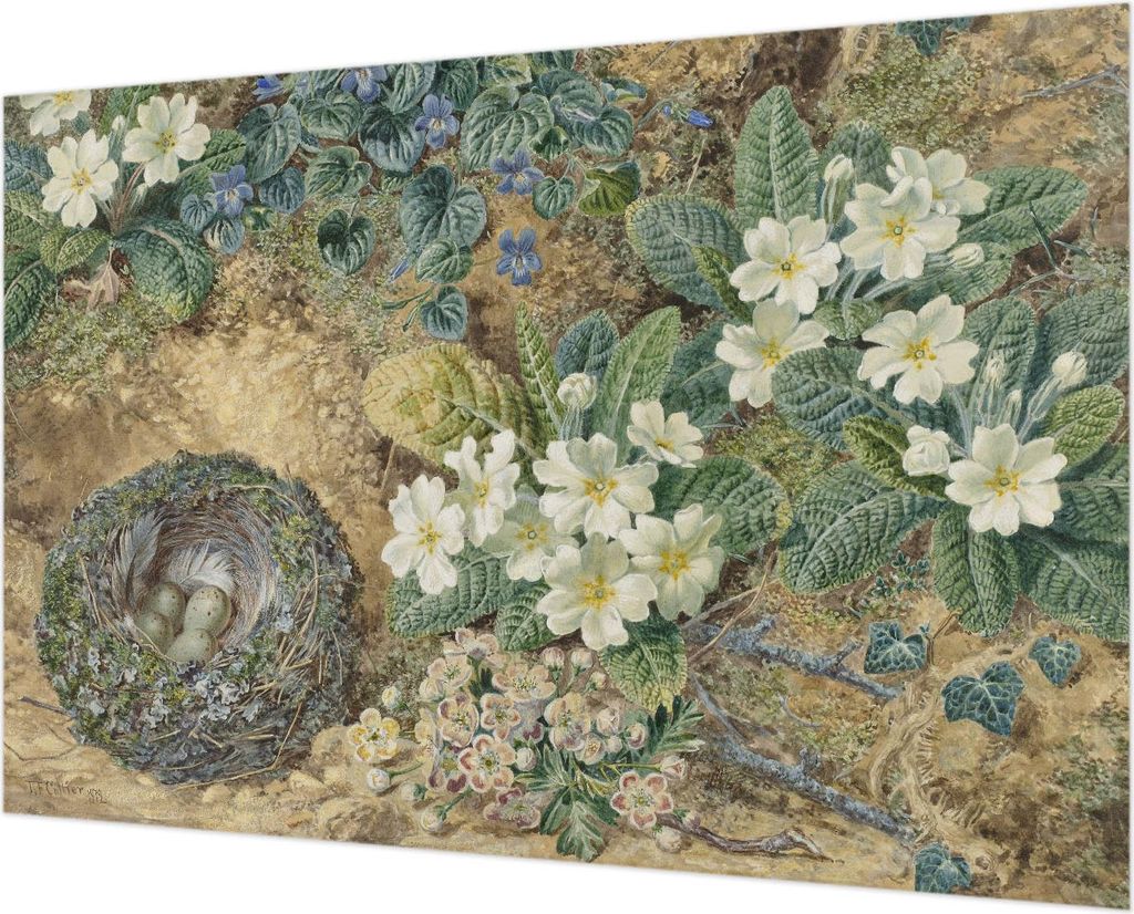 Wandtapete - Dekorative Tapete für Wohnzimmer - Tapetenfolie für Wanddekoration - 152x104 cm - Frühlingskomposition