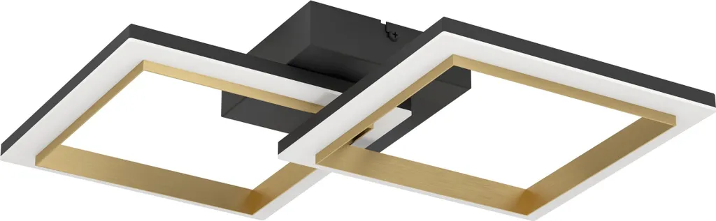 Applique Murale CALLIERA L52,5 cm Finition Laiton et Noir IP20