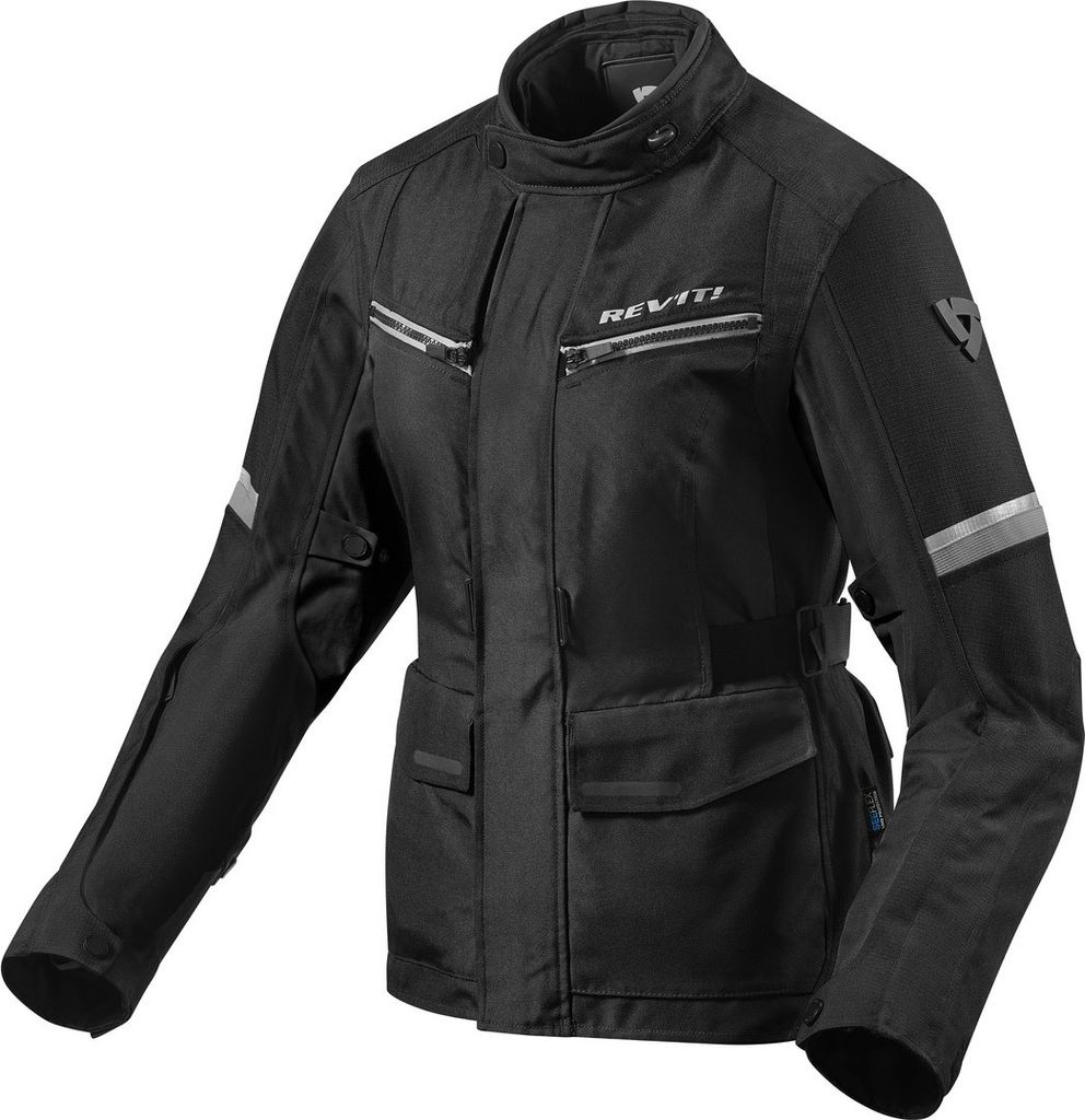 Revit Outback 3 Damen Motorrad Textiljacke, schwarz/silber, 40