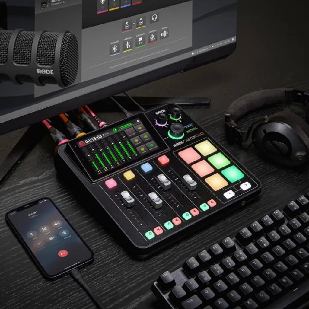 Console de mixage podcast Rode Rodecaster Pro Duo avec casque de studio - 6