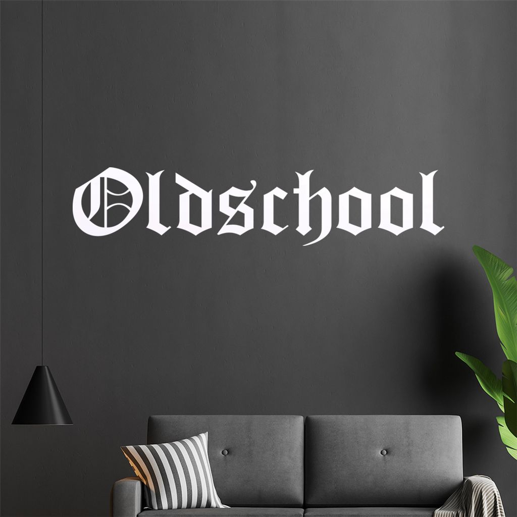 Oldschool Wandtattoo in 6 Größen - Wandaufkleber Wall Sticker - Dekoration, Küche, Wohnzimmer, Schlafzimmer, Badezimmer