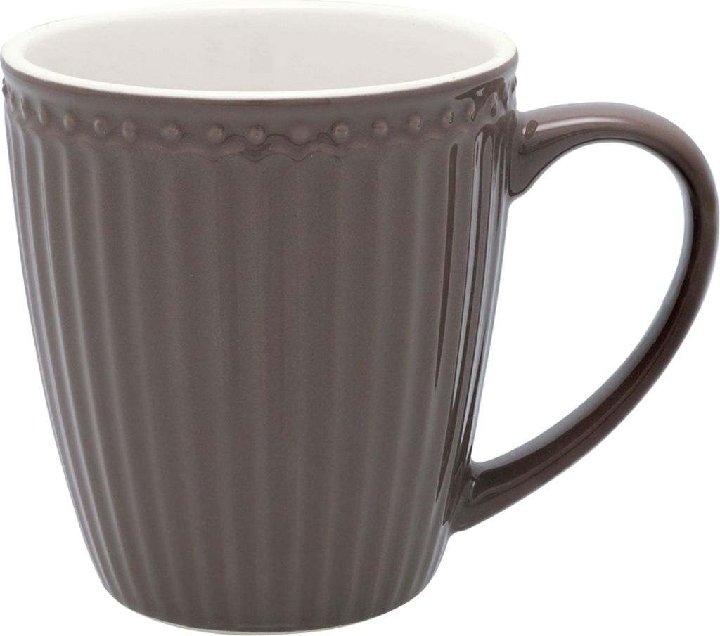 Greengate Alice Becher mit Henkel dark chocolate 0,4 l Produktbild 